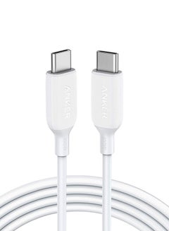 آنكر كابل باور لاين III من USB-C إلى USB-C 2.0 ومن USB C إلى USB C بقدرة 100 وات أبيض  - Image 1