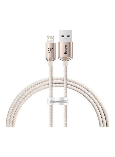 USB-A to Lightning Cable, for iPhone Fast Charger 20W, Braided Nylon Lightning Cable Compatible with iPhone 14/14 Pro Max/14 Pro/13/12/11, iPad, Airpods (1.2m) - Pink