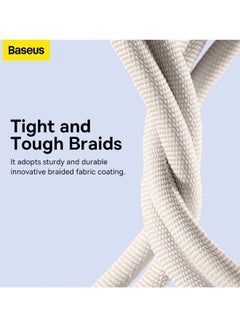 Baseus USB-A to Lightning Cable, for iPhone Fast Charger 20W, Braided Nylon Lightning Cable Compatible with iPhone 14/14 Pro Max/14 Pro/13/12/11, iPad, Airpods (1.2m) - Pink  - Image 3