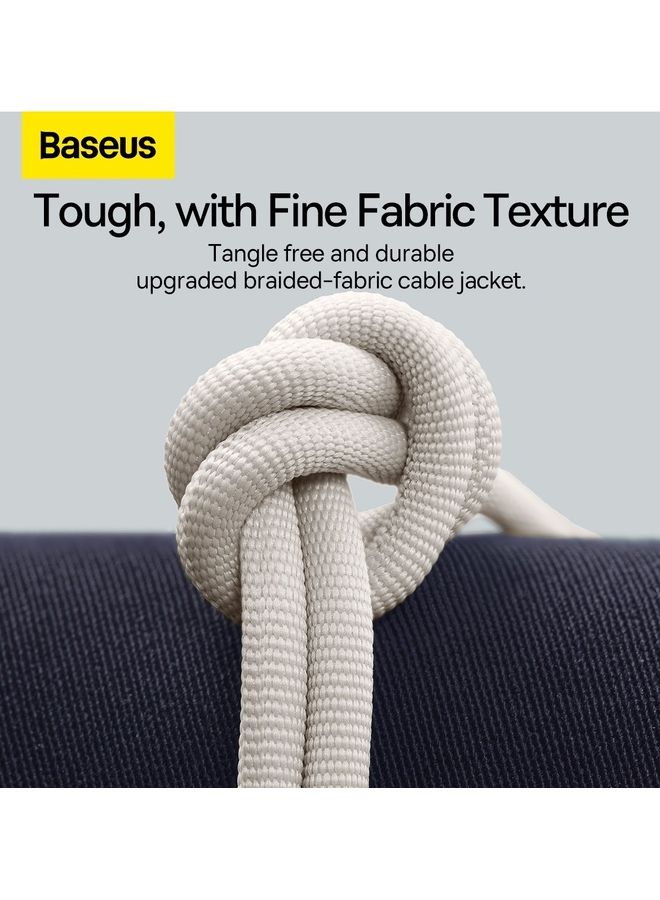 Baseus - USB-C to Lightning Cable, for iPhone Fast Charger 20W, Braided Nylon Lightning Cable Compatible with iPhone 14/14 Pro Max/14 Pro/13/12/11, iPad, Airpods (1.2m) - Pink - Image 1