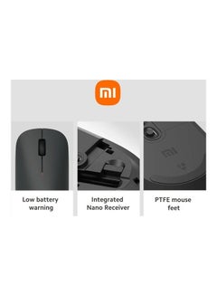 شاومي ماوس لايت لاسلكي ضوئي مريح ومحمول وبدقة 1000DPI أسود  - Image 5