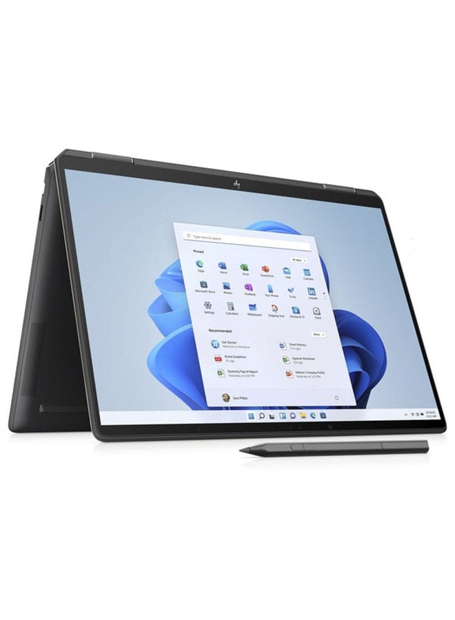 HP Spectre x360 14-ef0005ne 2-in-1 (Upgraded Version) Laptop With 13.5-Inch WUXGA+ Display, Core i7-1255U Processor / 16GB RAM / 1TB SSD / Intel Iris Xe Graphics / Win11 Home / English/Arabic Nightfall Black  - Image 2