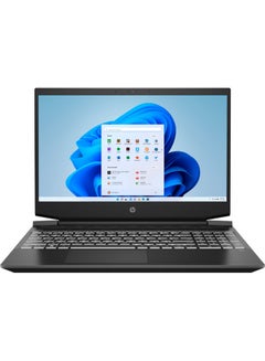 Pavilion 15-EC2055NE Gaming Laptop With 15.6-Inch FHD Display, Ryzen 7 5800H Processor / 16GB RAM / 512GB SSD / 4GB NVIDIA GeForce RTX 3050 Ti Graphics / Win11 Home / English/Arabic Black