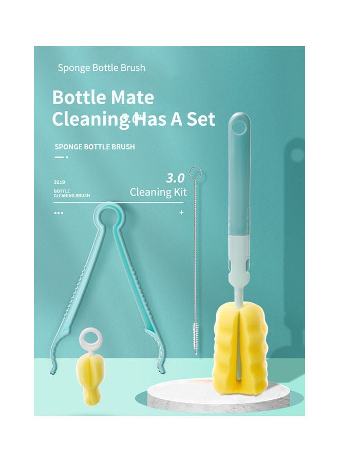 Kidle Baby Bottle Cleaning Brush Set - Long Handle Cleaner Sports Bottle with Straw Brush Nozzle/Lid Cleaning - Image 2