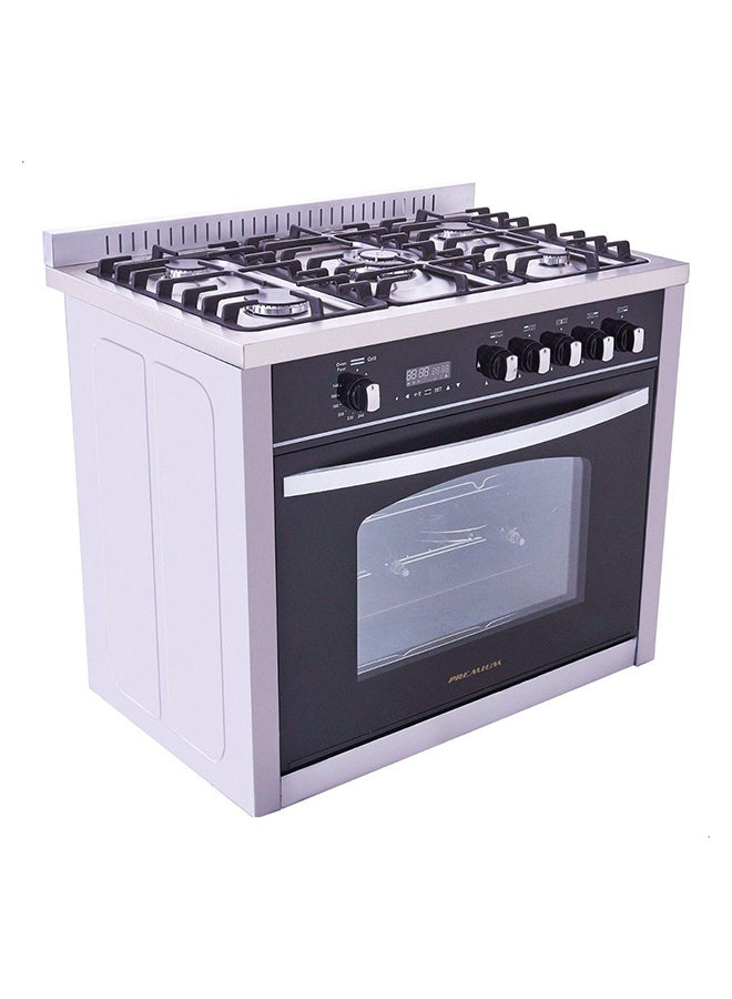 Premium - Free Standing 5 Burners Gas Cooker PRM6090SS-1GC-511-IDSP-GO-2W Black - Image 1