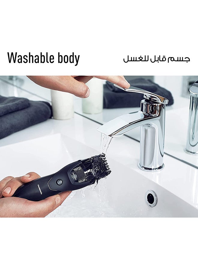 Panasonic - Rechargeable Wet And Dry Beard Trimmer Kit Black/Silver/Clear - Image 1