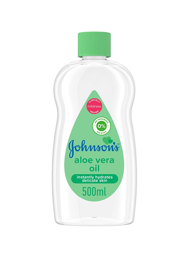 Johnson's - Baby Aloe Vera Oil, Instantly Hydrates Delicate Skin - Image 1
