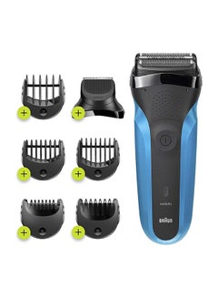 BRAUN Series 3 Shave And Style 310BT, Wet and Dry Rechargeable Electric Shaver Black/Blue  - Image 3
