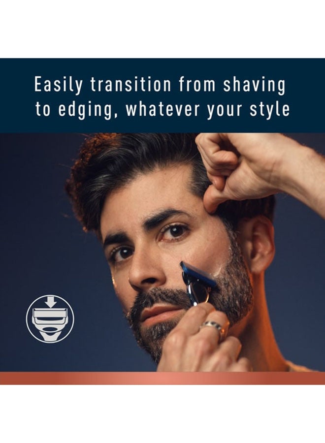 Gillette - King C. Gillette Men’s Shave and Edging Razor Blades, Pack of 3 Refills - Image 1