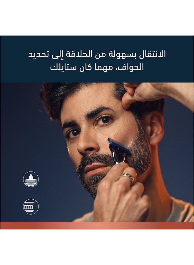 Gillette - King C. Gillette Men’s Shave and Edging Razor Blades, Pack of 3 Refills - Image 1