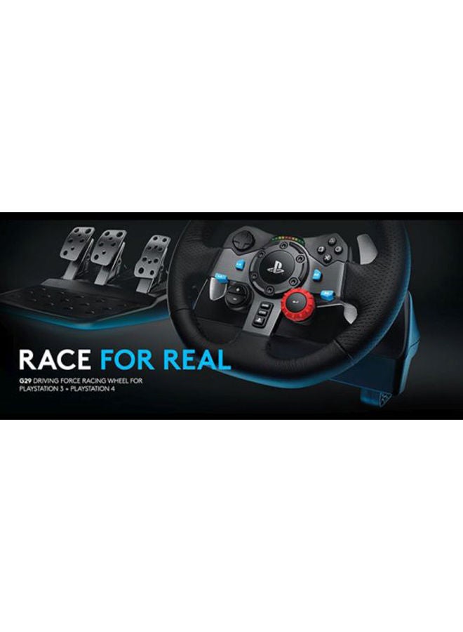 عجلة سباق لوجيتك G29 درايفنج فورس ودواسات أرضية لأجهزة PS5، PS4، PS3 PC - أسود - v1669213738/N13233113A_11