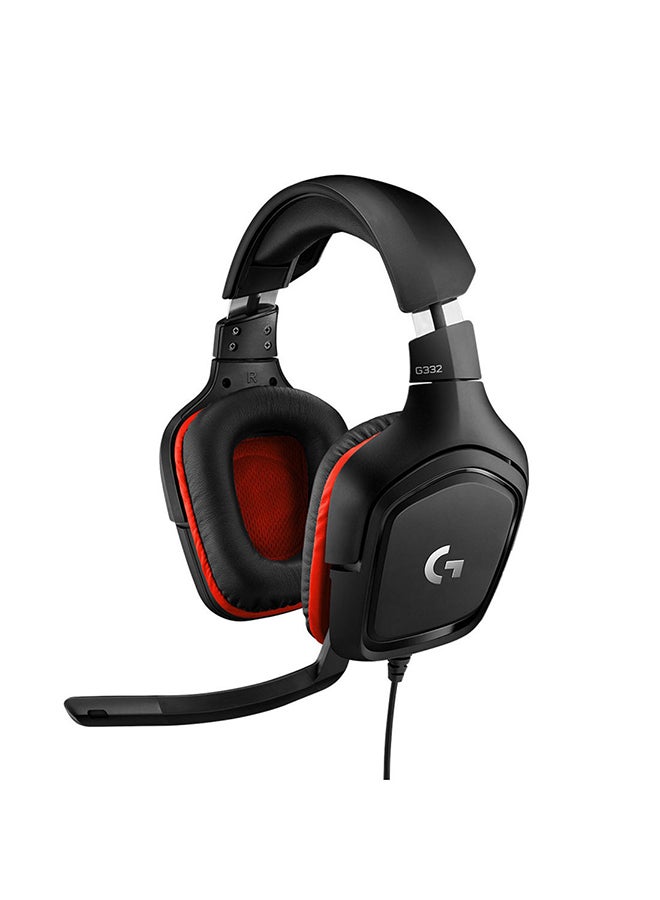Logitech - G332 Wired Gaming Headset, 50 mm Audio Drivers, Rotating Leatherette Ear Cups, 3.5 mm Audio Jack, Flip-to-Mute Mic, Lightweight For PC,Xbox One,Xbox Series X|S,PS5,PS4,Nintendo Switch - Image 1