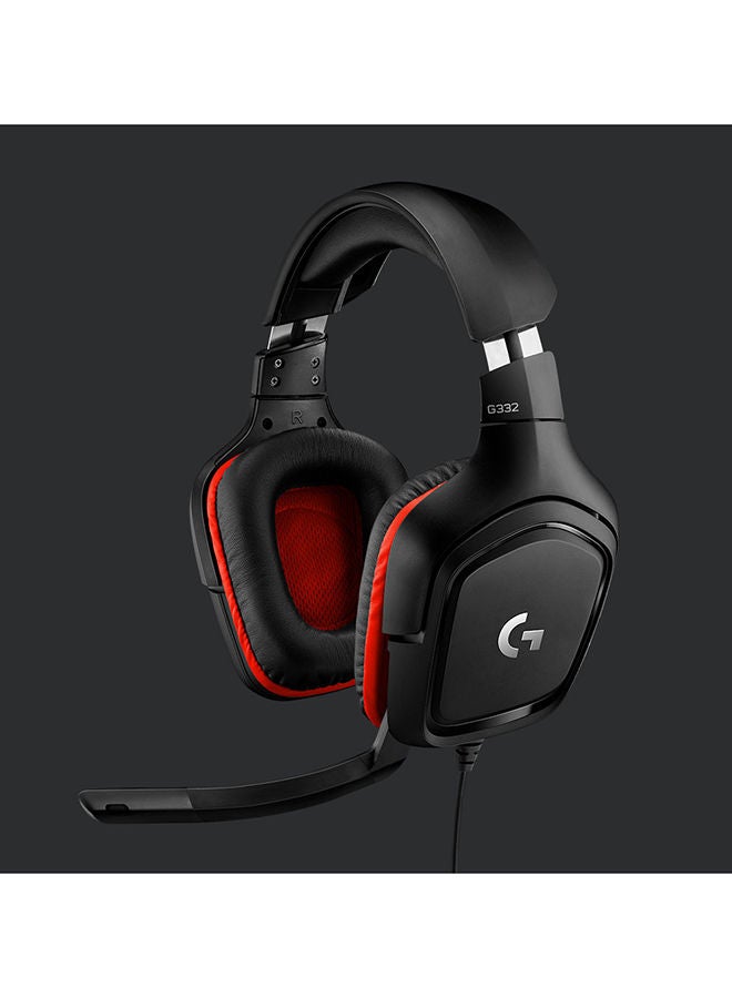Logitech - G332 Wired Gaming Headset, 50 mm Audio Drivers, Rotating Leatherette Ear Cups, 3.5 mm Audio Jack, Flip-to-Mute Mic, Lightweight For PC,Xbox One,Xbox Series X|S,PS5,PS4,Nintendo Switch - Image 1