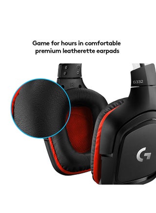 Logitech G332 Wired Gaming Headset, 50 mm Audio Drivers, Rotating