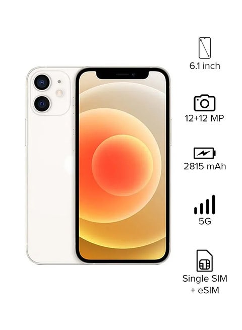 iPhone 12 With Facetime 128GB White 5G - International Specs