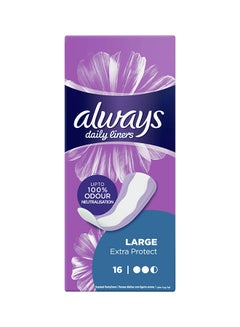 ALWAYS, Extra Protect Daili Liners, Large, Unscented, 16 Liners