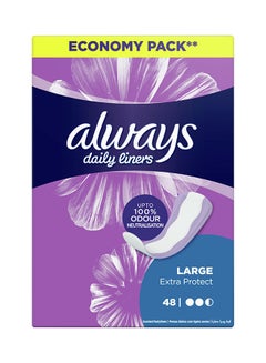 Extra Protect Daily Liners, Large Scented, 48 Piece