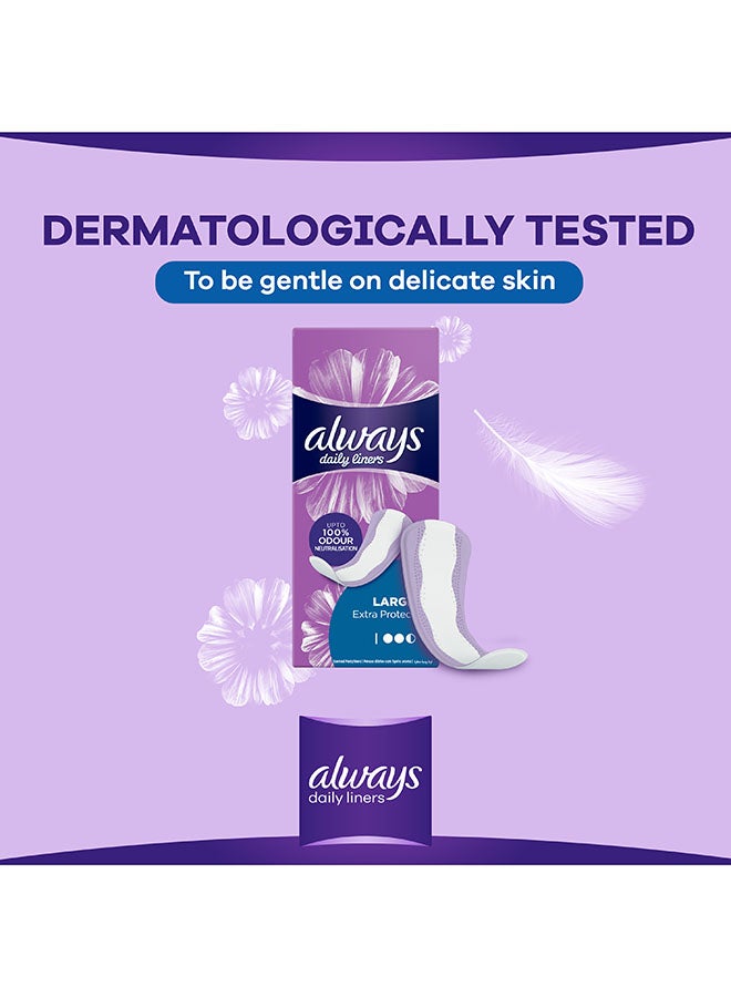 ALWAYS, Extra Protect Daili Liners, Large, Unscented