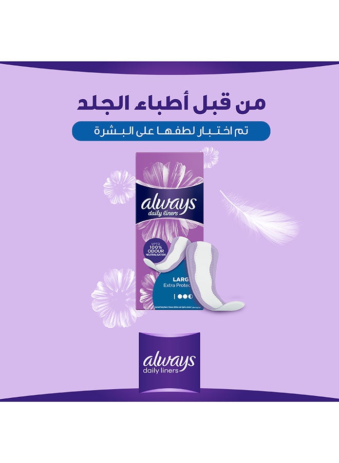 ALWAYS, Extra Protect Daili Liners, Large, Unscented