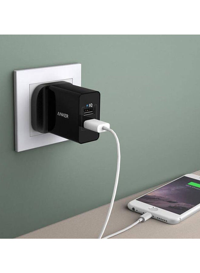 Anker - 24W Dual-Port USB Charger Black - Image 1