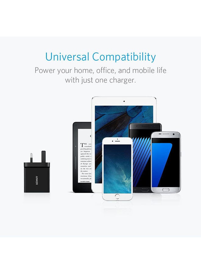 Anker - 24W Dual-Port USB Charger Black - Image 1