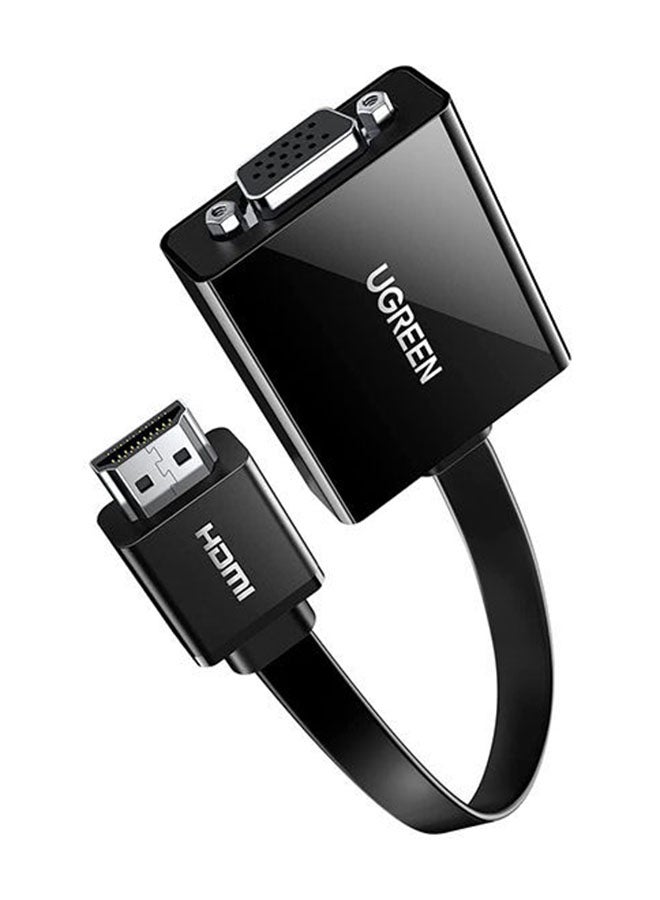 Ugreen - Active HDMI to VGA Adapter Converter with 3.5mm Audio Jack up to 1080P Compatible for PC Laptop Ultrabook Raspberry Pi Chromebook black - Image 1