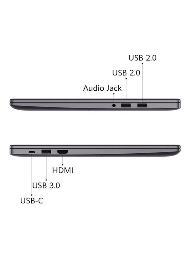 MateBook D 15 Laptop with 15.6-Inches Display, Intel Core i3-10110U Processer/8GB RAM/256GB SSD/Windows 10/Intel UHD Graphics English Space Grey