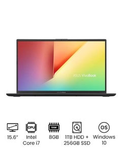 VIVOBOOK Touchscreen Laptop With 15.6-Inch Full HD Display, 10th Gen Core i7-1065G7 Processer/8GB RAM/1TB HDD + 256GB SSD/Intel UHD Graphics/Windows 10 English Slate Grey