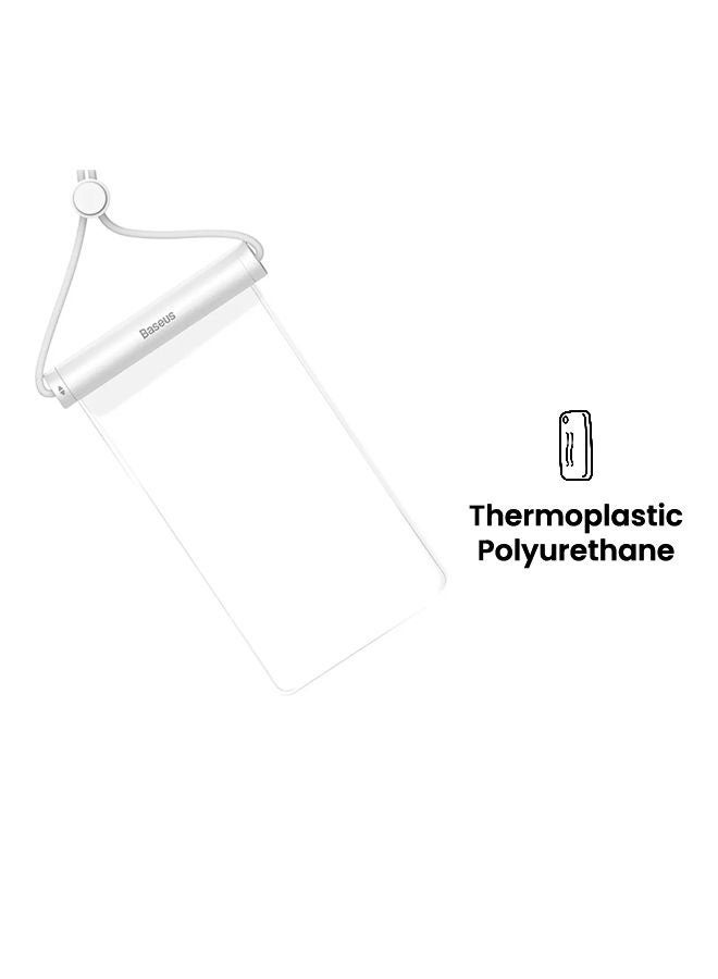 Baseus Waterproof Phone Case, Certified IPX8 30M Deep Waterproof Phone Pouch, Univesal Waterproof Cell Phone Case Fit for Big Phones up to 7.2" Compatible with iPhone 15 Pro Max/15 Plus,14/13/12/S22/S23 Ultra White White - Image 1