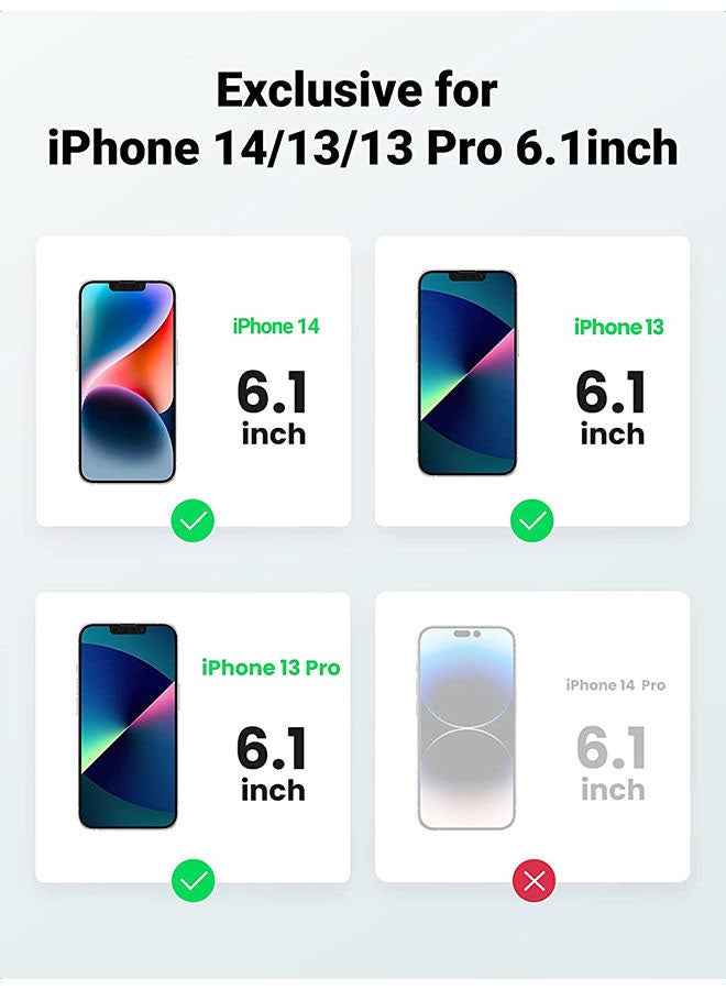 Ugreen - iPhone 14/iPhone 13/iPhone 13 Pro Privacy Protector 2 Pack for Screen Anti-Scratch with Alignment Frame Bubble Free Resistant Tempe Glass Anti-Spy Protector Film Clear - Image 1