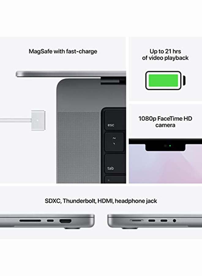 Apple - MacBook Pro MK193 16-Inch Liquid Retina XDR Display Apple M1 Pro Chip With 10-Core CPU And 16-Core GPU/16GB RAM/1TB SSD/English And Arabic Keyboard Space Grey - Image 1