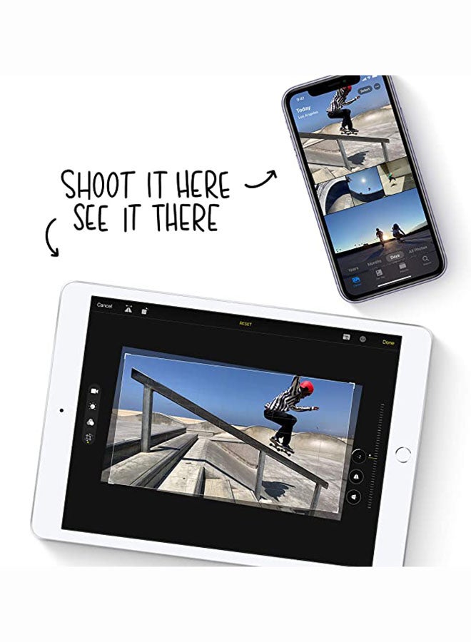 Apple - iPad - 2020 (8th Generation) 10.2inch 32GB WiFi 4G LTE Space Gray With Facetime - Middle East Specs - Image 1