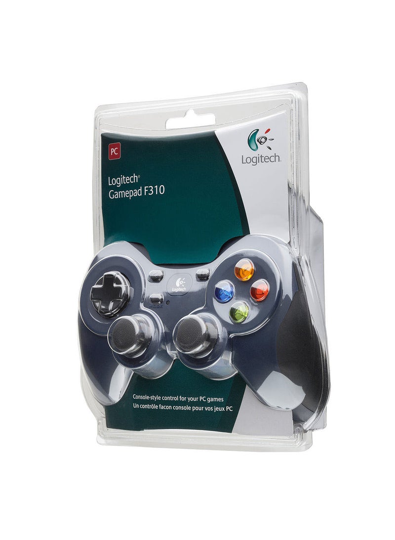 Logitech - Logitech G F310 Wired Gamepad, Controller Console Like Layout, 4 Switch D-Pad, 1.8-Meter Cord - Image 1