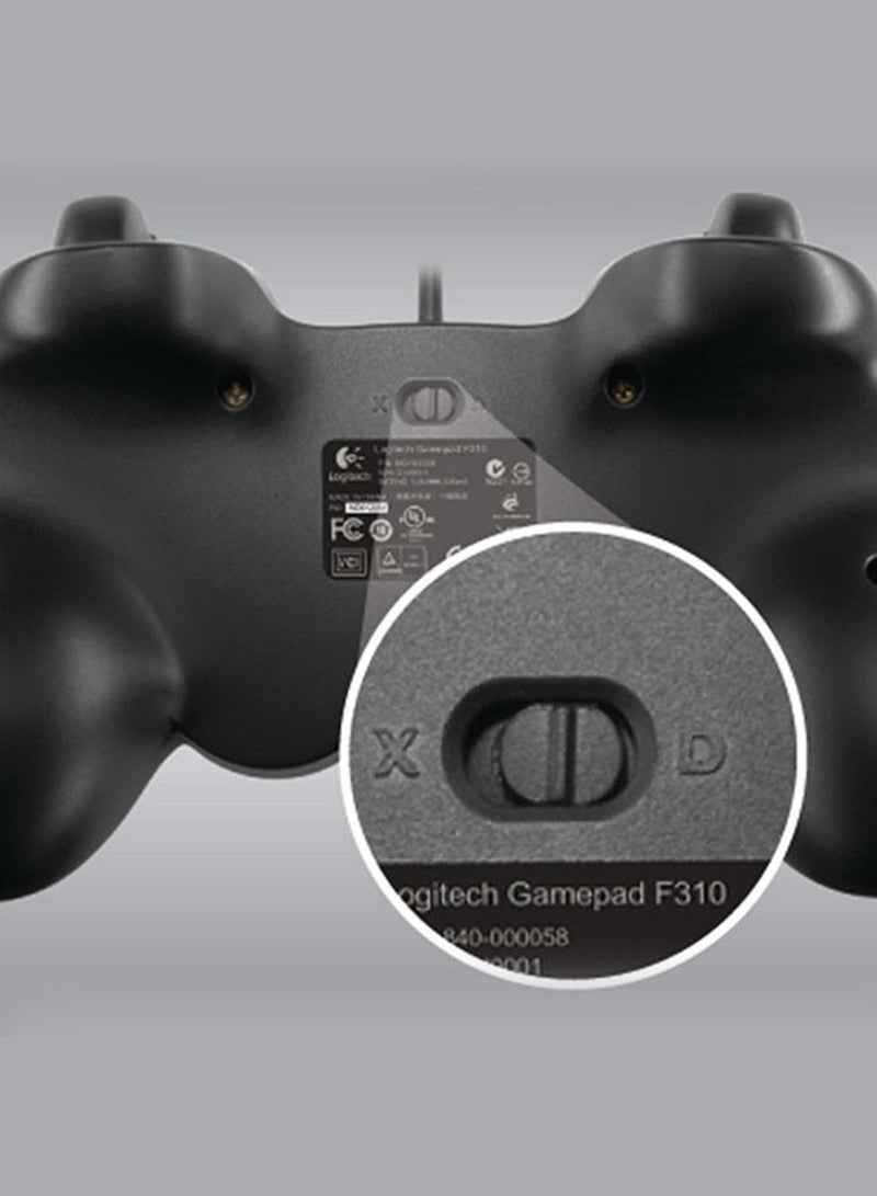 Logitech - Logitech G F310 Wired Gamepad, Controller Console Like Layout, 4 Switch D-Pad, 1.8-Meter Cord - Image 1