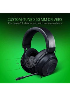 RAZER Kraken Gaming Headset: Lightweight Aluminum Frame - Retractable Noise Isolating Microphone - For PC, PS4, PS5, Switch, Xbox One, Xbox Series X & S, Mobile - 3.5 mm Headphone Jack - Classic Black  - Image 4