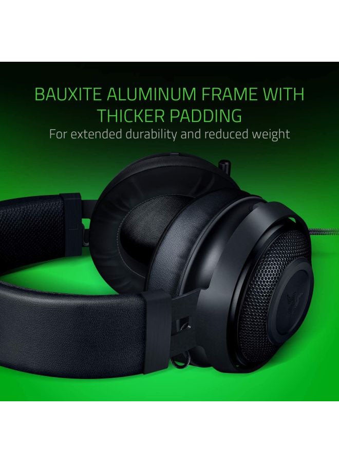 RAZER - Kraken Gaming Headset: Lightweight Aluminum Frame - Retractable Noise Isolating Microphone - For PC, PS4, PS5, Switch, Xbox One, Xbox Series X & S, Mobile - 3.5 mm Headphone Jack - Classic Black - Image 1