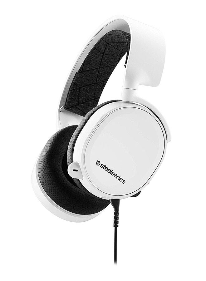 Arctis 3 (2019 Edition) Wired White Gaming Headset For PlayStation 5 and PS4, Xbox, Nintendo Switch, VR, Mobile Gaming, and iOS