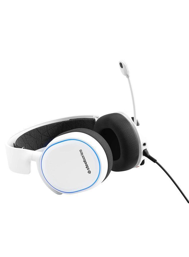 Arctis 3 (2019 Edition) Wired White Gaming Headset For PlayStation 5 and PS4, Xbox, Nintendo Switch, VR, Mobile Gaming, and iOS