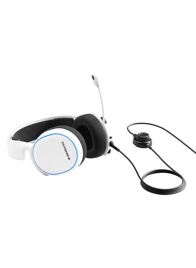 Arctis 3 (2019 Edition) Wired White Gaming Headset For PlayStation 5 and PS4, Xbox, Nintendo Switch, VR, Mobile Gaming, and iOS
