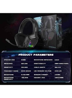 onikuma Over-Ear LED Wired Gaming Headphones With Mic For PS4/PS5/XOne/XSeries/NSwitch/PC  - Image 5