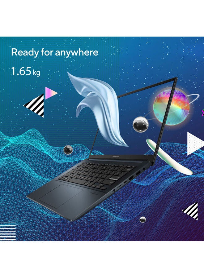 ASUS - Vivobook Pro 15 D3500QC-OLED007W Laptop With 15.6-inch Display Ryzen 7 5800H Processor 16GB Ram 512GB SSD Nvidia GeForce RTX3050 Graphics DOS English/Arabic Quiet Blue - Image 1