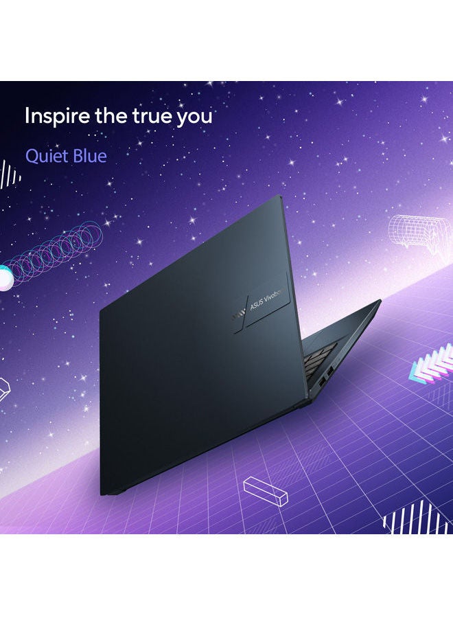 ASUS - Vivobook Pro 15 D3500QC-OLED007W Laptop With 15.6-inch Display Ryzen 7 5800H Processor 16GB Ram 512GB SSD Nvidia GeForce RTX3050 Graphics DOS English/Arabic Quiet Blue - Image 1