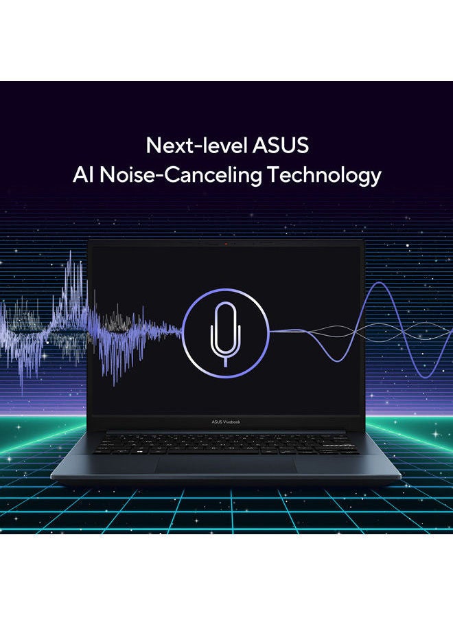 ASUS - Vivobook Pro 15 D3500QC-OLED007W Laptop With 15.6-inch Display Ryzen 7 5800H Processor 16GB Ram 512GB SSD Nvidia GeForce RTX3050 Graphics DOS English/Arabic Quiet Blue - Image 1