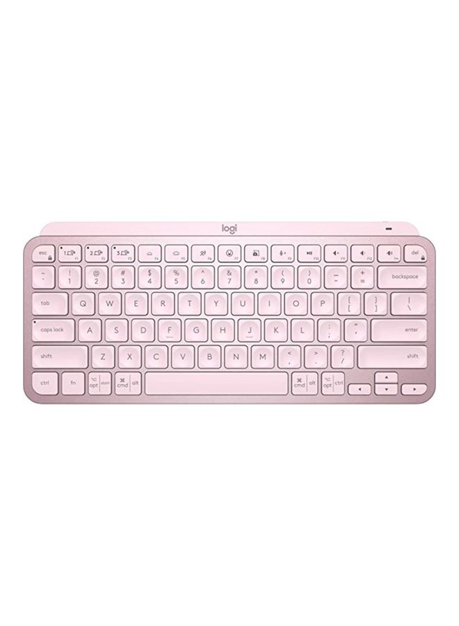 Logitech - Mx Keys Mini Minimalist Wireless Illuminated Keyboard, Compact Bluetooth Backlit Usb-C Compatible With Apple Macos Ios Windows Linux Android Rose - Image 1