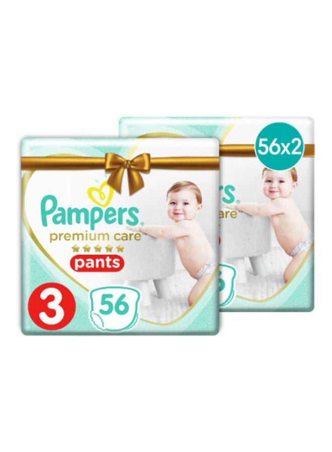 Pampers Premium Care Diaper Pants, Size 3, 6-11 KG, 56 Diaper X2  - Image 1