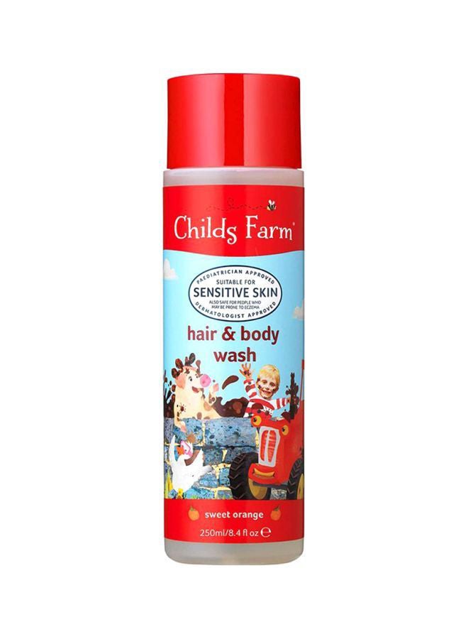 Childs Farm Organic Sweet Orange Baby Hair And Body Wash For Sensitive Skin, 250ml - Image 1
