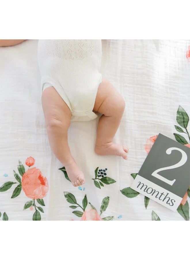 little unicorn - Photo Blanket  Watercolor Roses - Image 1
