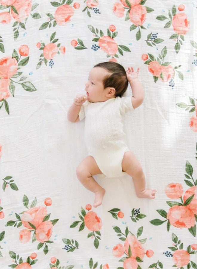 little unicorn - Photo Blanket  Watercolor Roses - Image 1