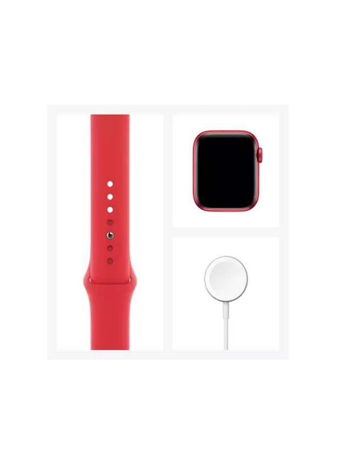 Apple - 303.8 mAh Watch Series 6-40 mm (GPS + Cellular) PRODUCT(RED) Aluminium Case with Sport Band PRODUCT(RED) - Image 1