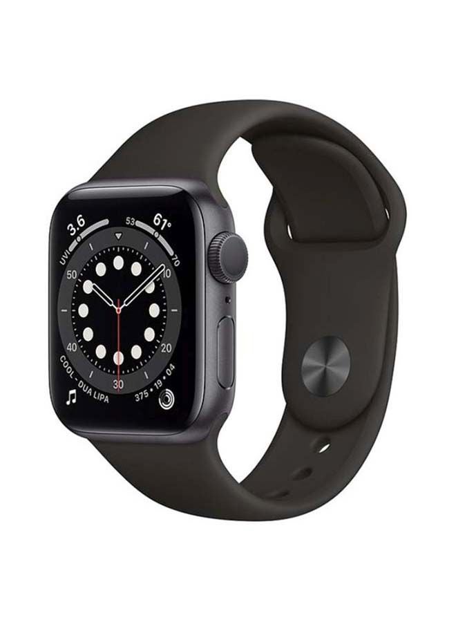Apple - 304.0 mAh Watch Series 6 GPS + Cellular Space Grey Aluminium Case with Sport Band 44 mm Black - Image 1